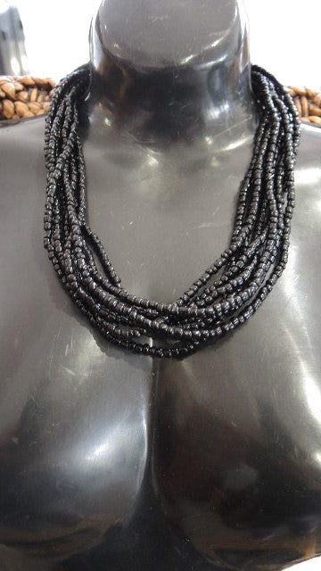 Black Seed Bead Necklace