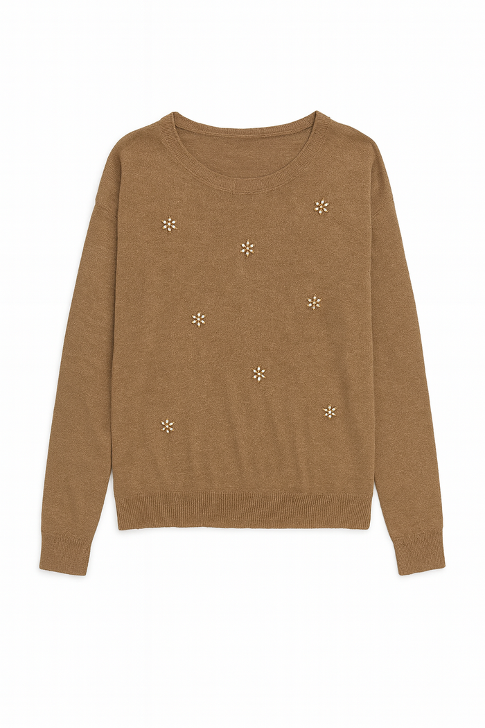 BTG_FLATLAY_CANDIDATE | camel-embellished-long-sleeve-top