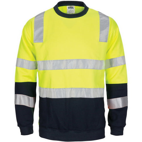 Crew-neck Fleecy Sweat Shirt With Shoulders, Double Hoop Body And Arms CSR R/Tape 3723