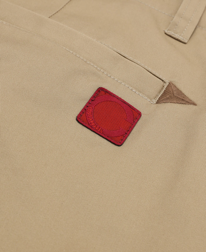 Embroidered Chino Pants (Beige)