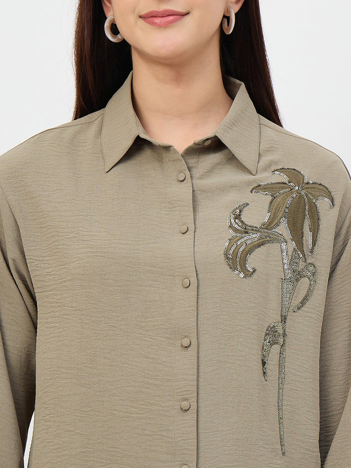 Madame Olive Embroidered Shirt