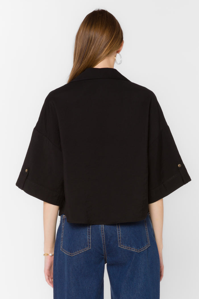 Minx Black Shirt - Tops - Velvet Heart Clothing