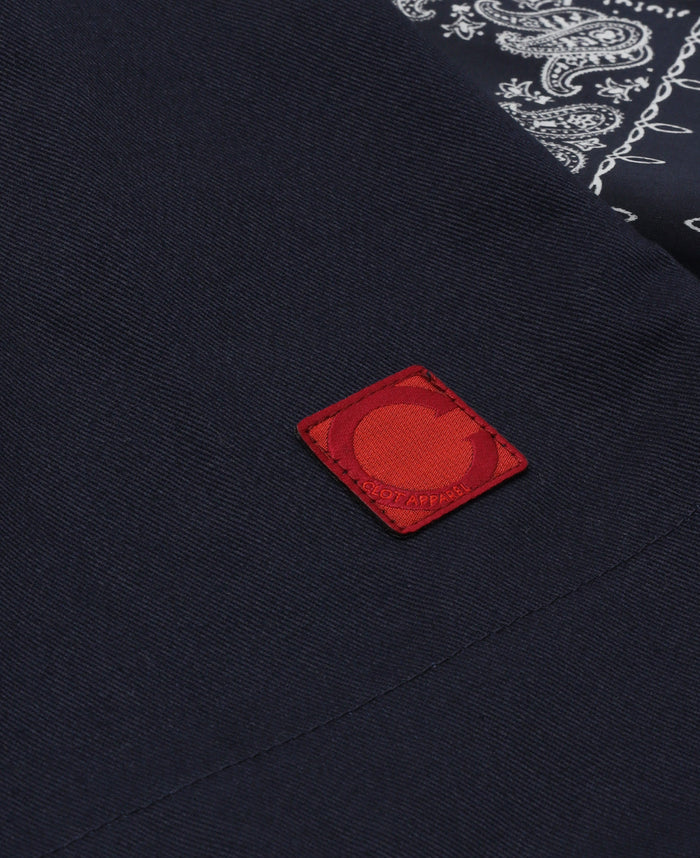 Paisley Chinese Shirt (Navy)