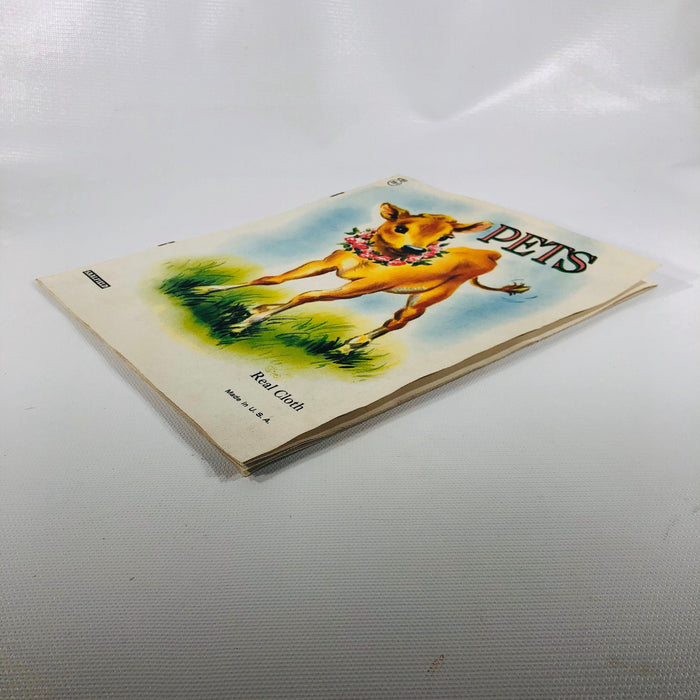 Pets Real Cloth by Saalfield Made in the USAVintage Book