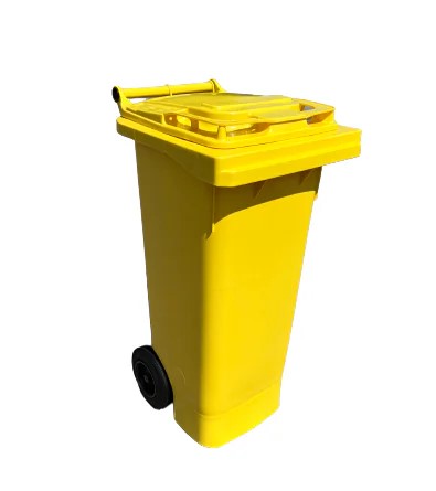 Prügikonteiner 80L prügikast kollane