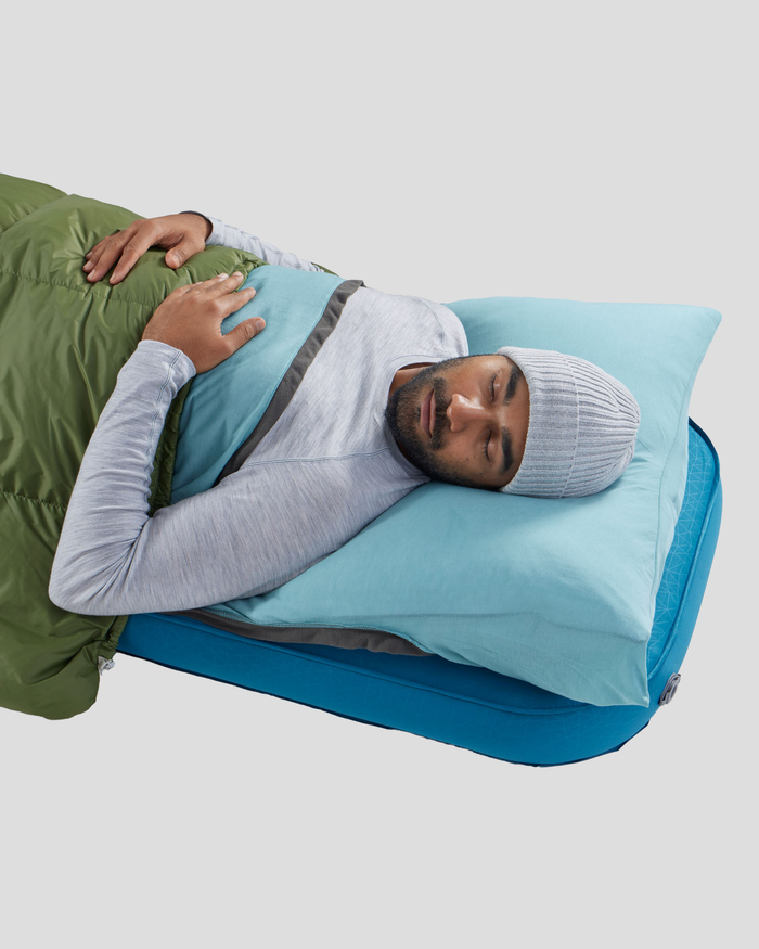 Sea to Summit Comfort Blend Sleeping Bag Liner - Rectangular w/ Pillow Sleeve - Aqua Sea