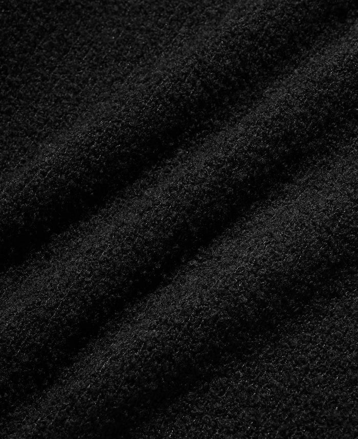 Slub Pile Knit Pullover (Black)