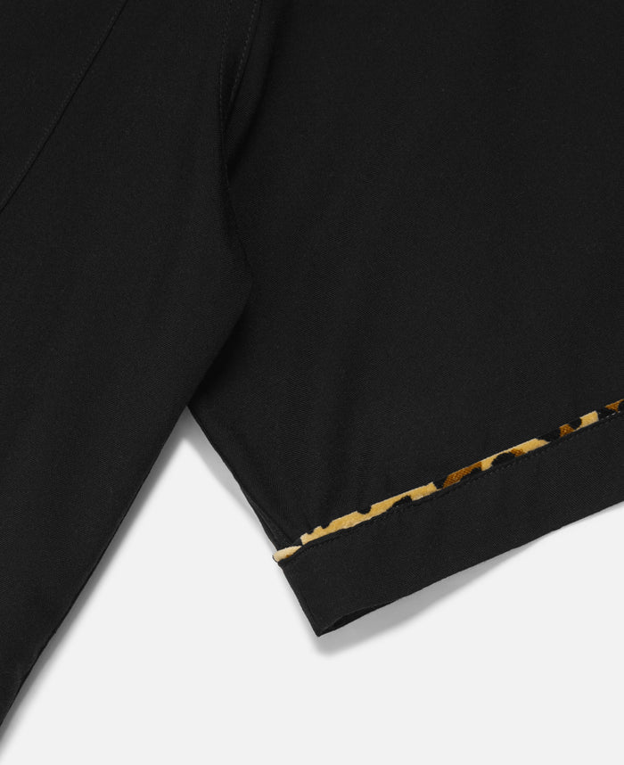 S/S Switching Shirt (Black)
