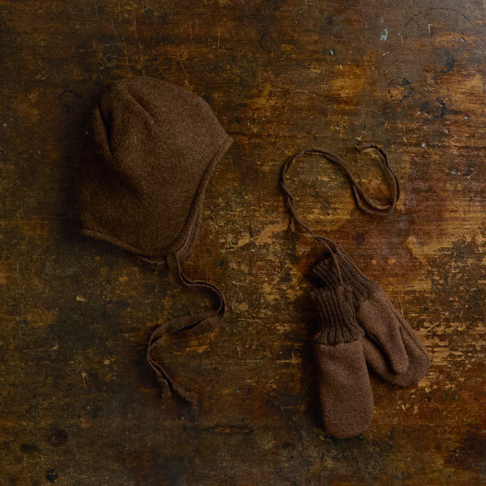 Strath Baby & Kids Hat - Boiled Merino Wool - Hazelnut