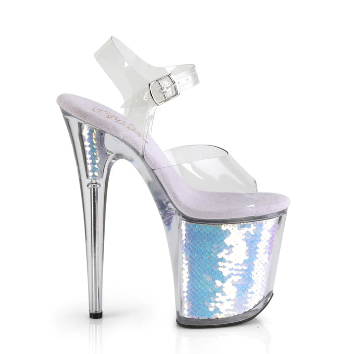 Tacones Pleaser FLAMINGO-808MC Transparente Lavanda Hologram