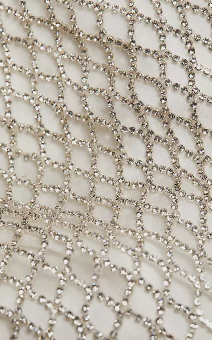 MARKARIAN Ulla Mesh Rhinestone - Embellished Pencil Skirt - Runway Catalog