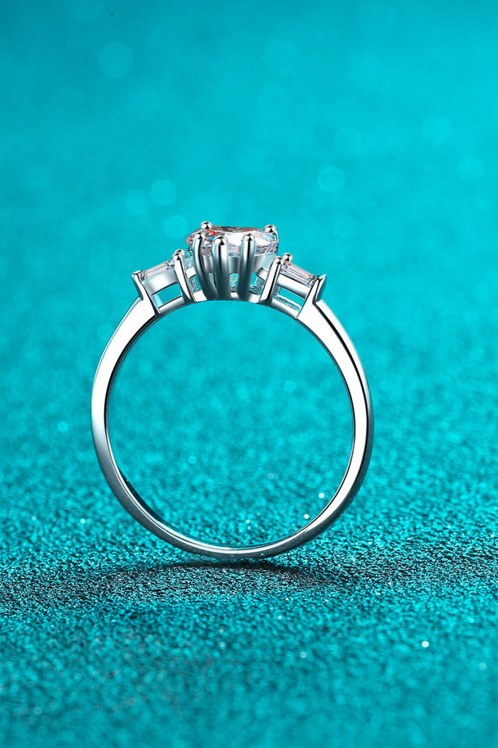 1.2 Carat Moissanite Heart Ring Trendsi