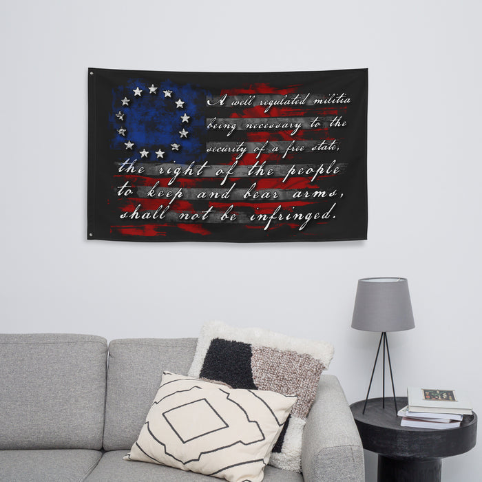 2nd Amendment American Flag Wall Flag