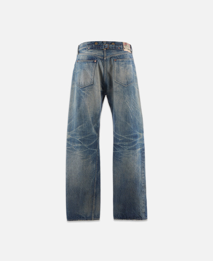 5 Pockets Damage Denim Pants (Blue)
