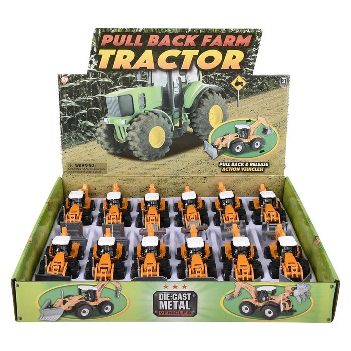 7" Diecast Pull Back Farm Tractor Assortment – alternate view 2