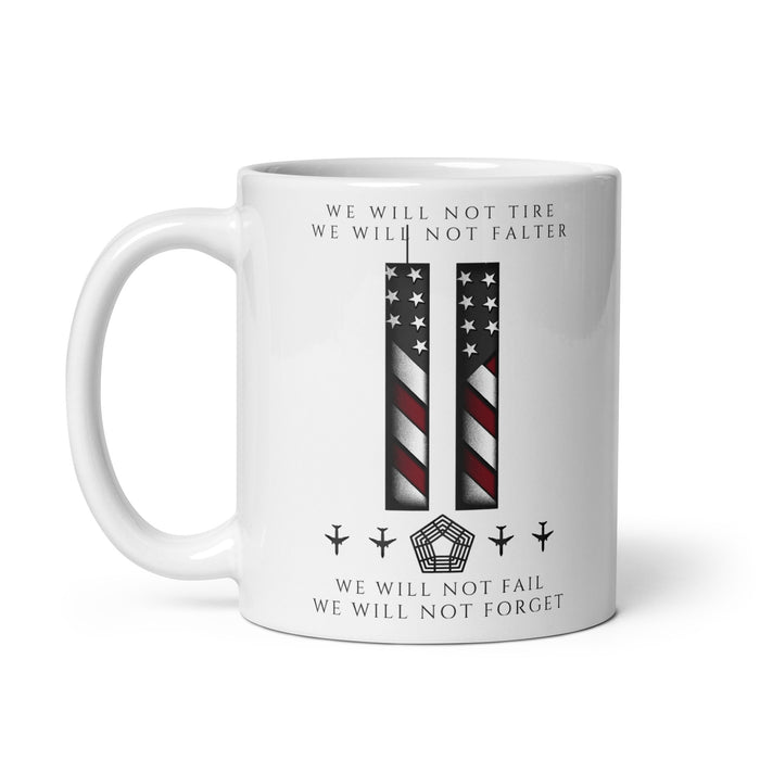 911: We Will Not Falter Mug