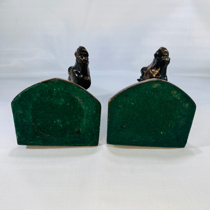 Vintage Cast Brass Horse Head Bookends – A Bold Blend of Hollywood Regency & Western Eleganc