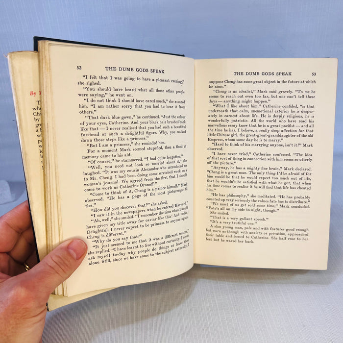 The Dumb Gods Speak by E. Phillips Oppenheim  1937 Little Brown and Company