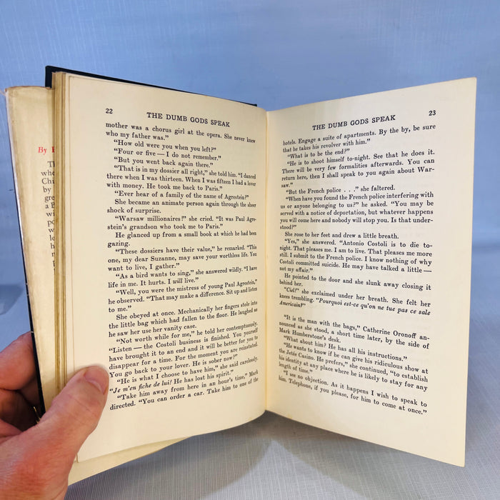 The Dumb Gods Speak by E. Phillips Oppenheim  1937 Little Brown and Company