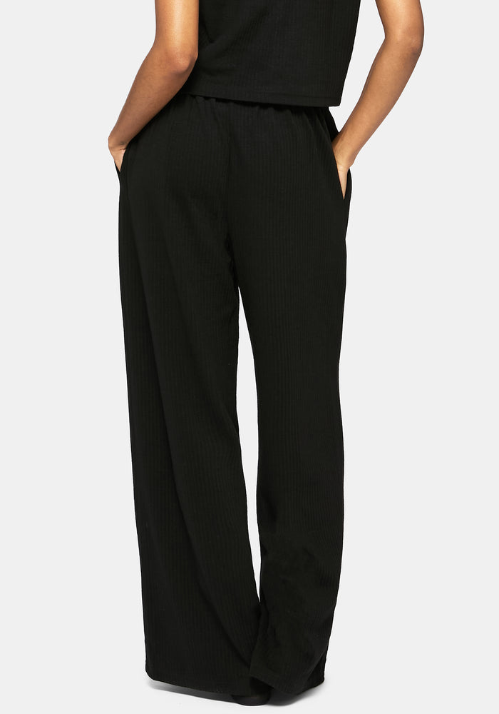 Aelin Sword Embroidered Wide Leg Ribbed Trouser