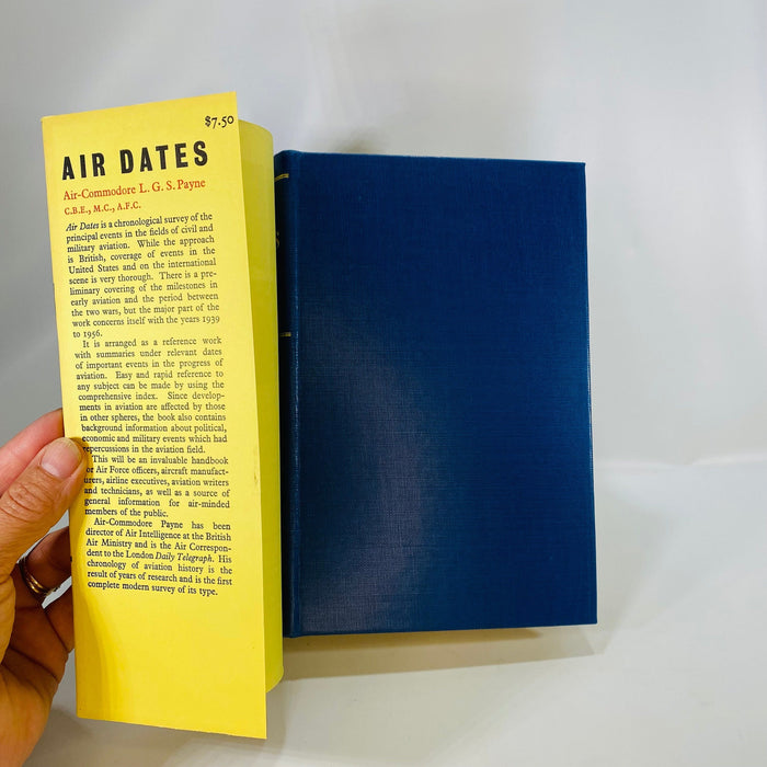 Air Dates by Air-Commodore L.G. Payne 1975 Frederick Praeger Publisher Vintage Book