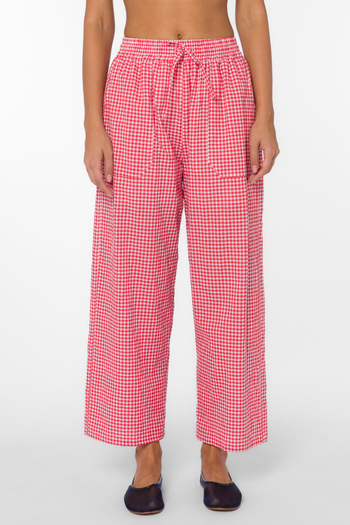 Allie Cherry Gingham Pants - Bottoms - Velvet Heart Clothing
