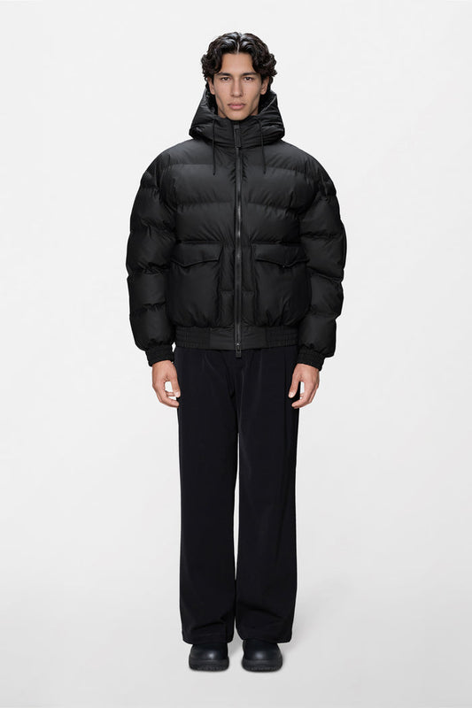RAINS Alta Bomber Puffer Jacket Black Jacket