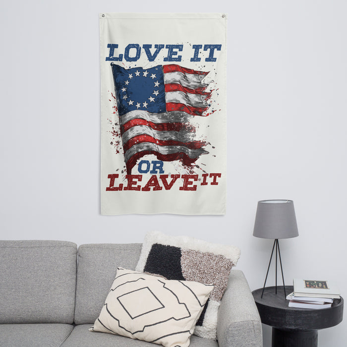 America: Love it or Leave it Wall Flag