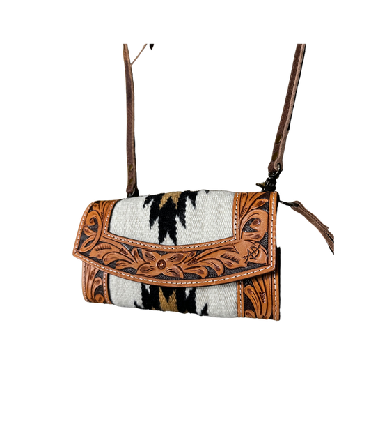 American Darling Tooled Saddle Blanket Clutch