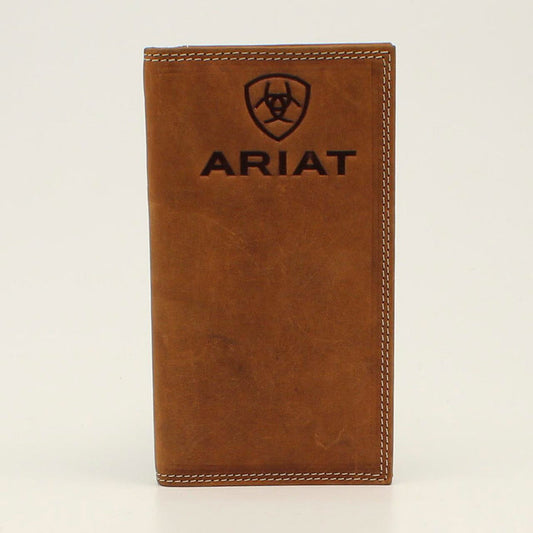 Ariat Embossed Logo Brown Rodeo Wallet