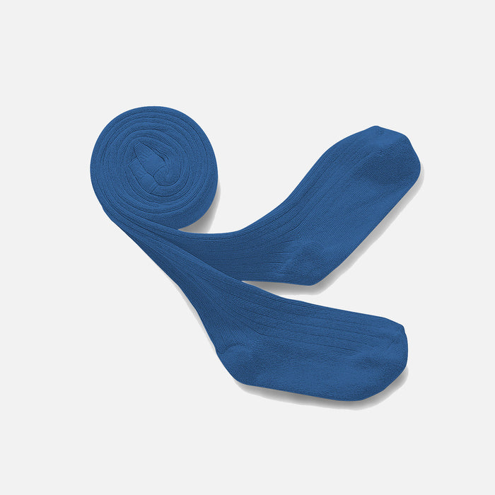 Baby & Kids Cotton Rib Tights - Blue Sapphire
