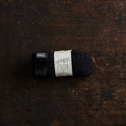 Baby & Kids Cotton Rib Tights - Coal