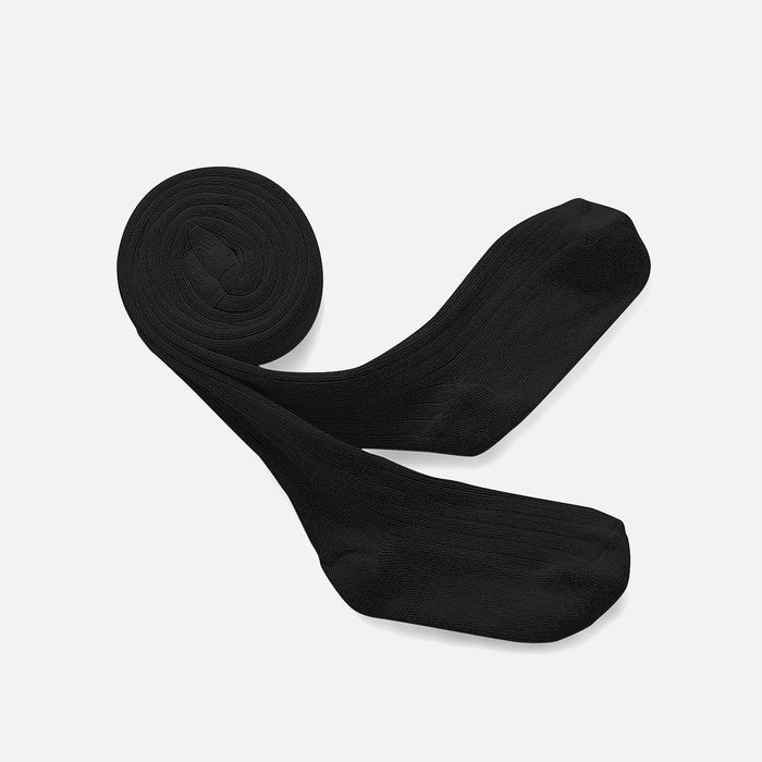 Baby & Kids Cotton Rib Tights - Coal