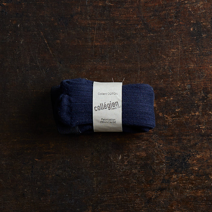 Baby & Kids Cotton Rib Tights - Navy
