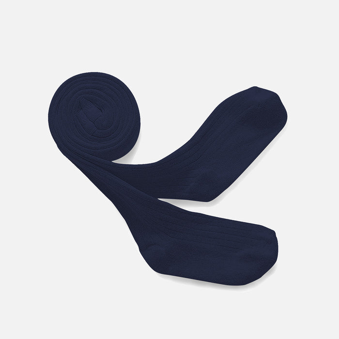 Baby & Kids Cotton Rib Tights - Navy
