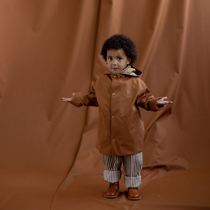Baby & Kids Waterproof Midi Raincoat - Rust