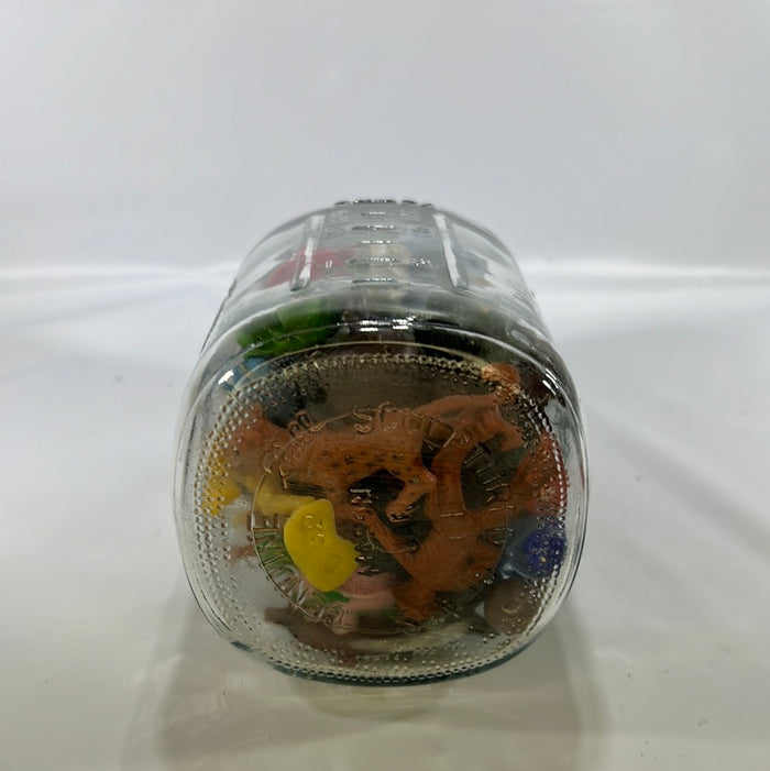 Ball Mason Quart Jar with Lid filled with Colorful Small Collectables Vintage Decor