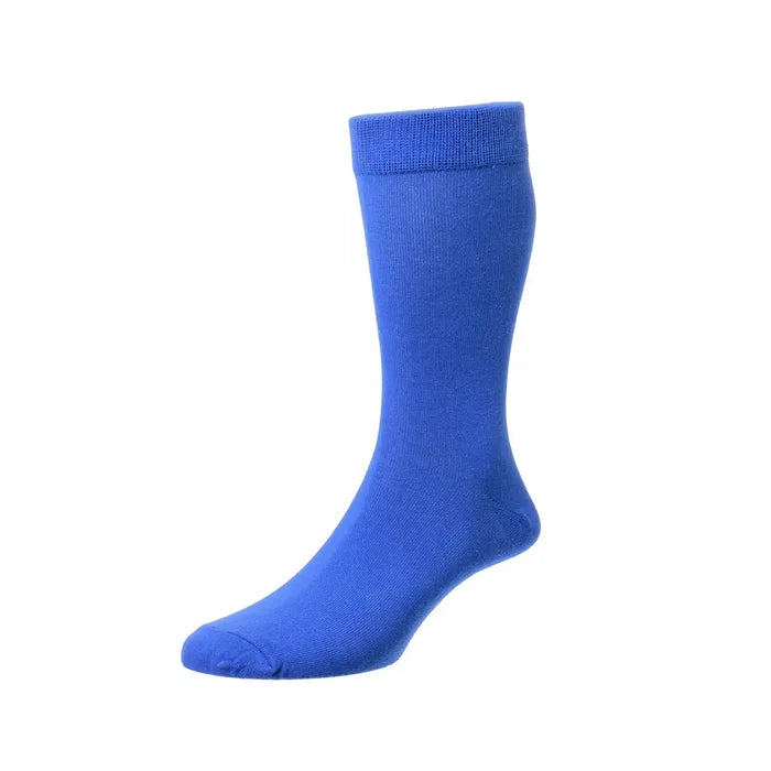Sub Zero  bamboo liner sock in blue photographed on a white background