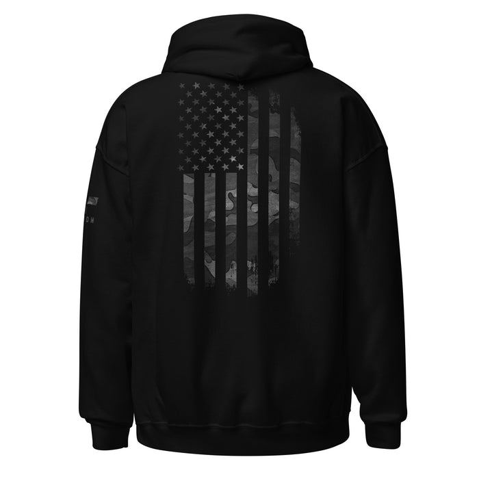 Black Camo American Flag Hoodie