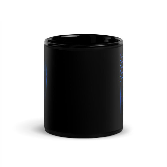 Blue Carbon Onyx American Flag Mug