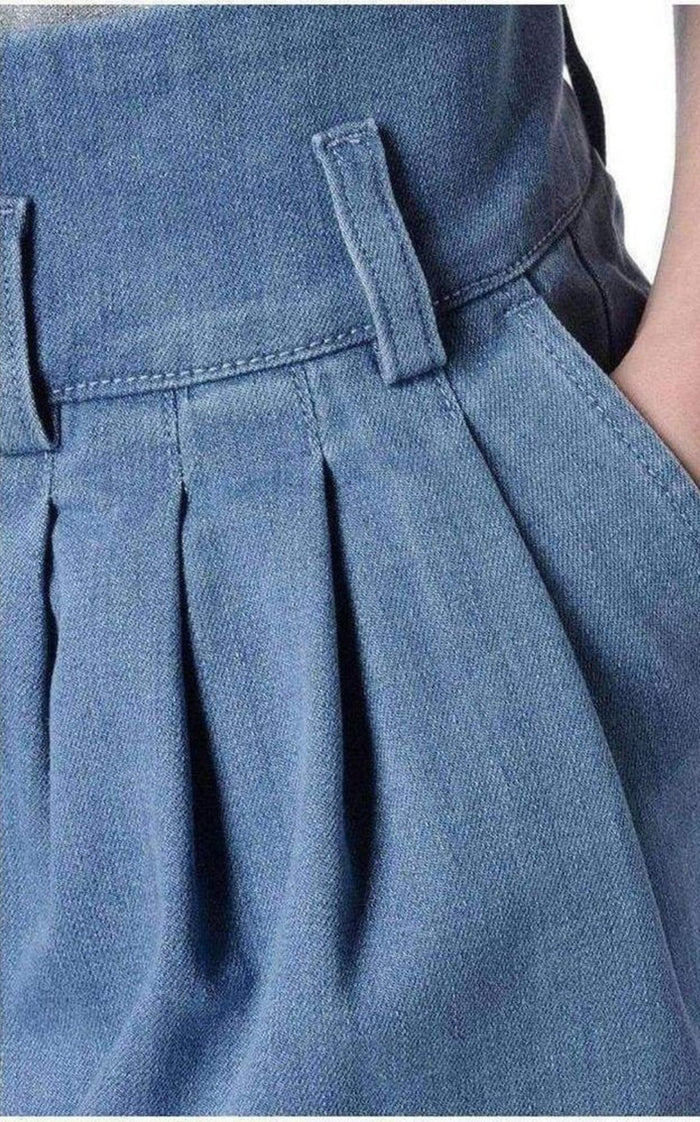 Balmain Blue Denim High Waist Pants - Runway Catalog