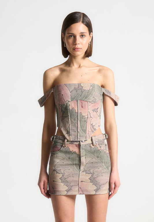 renaissance-camo-bardot-corset-top-multi
