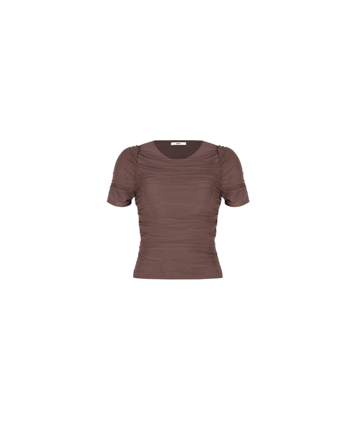 BOUNCE MESH T-SHIRT BROWN SUGAR