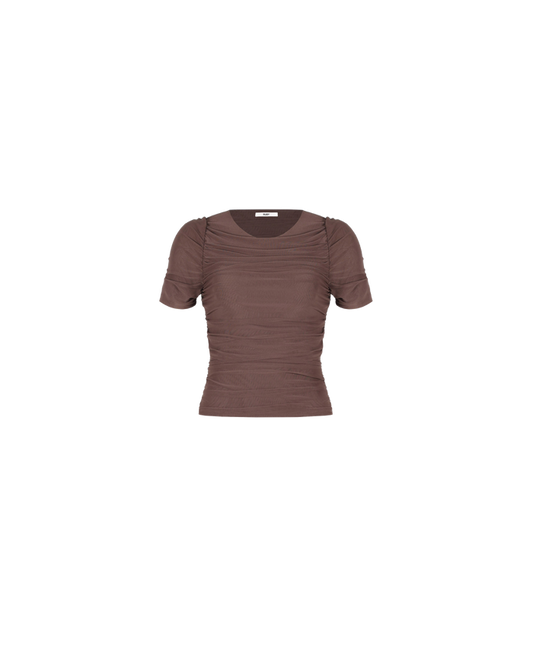 BOUNCE MESH T-SHIRT BROWN SUGAR
