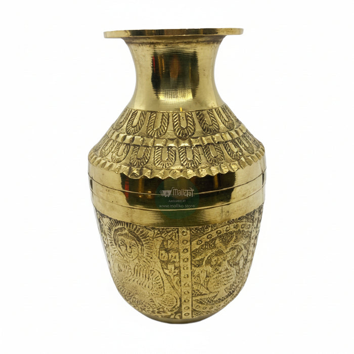 Handcrafted Brass Butte Gagri water pot Nepal
