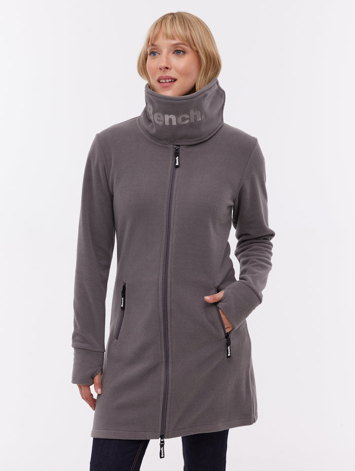 Bridgit Grey GY052 Funnel Zips Microfleece Maxi Length Shot 1