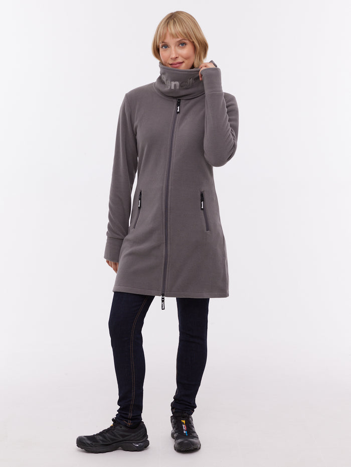 Bridgit Grey GY052 Funnel Zips Microfleece Maxi Length Shot 2
