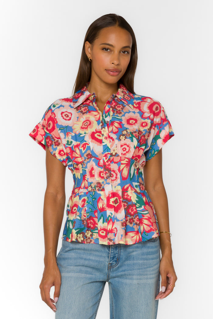 Brielle Spring Garden Shirt - Tops - Velvet Heart Clothing