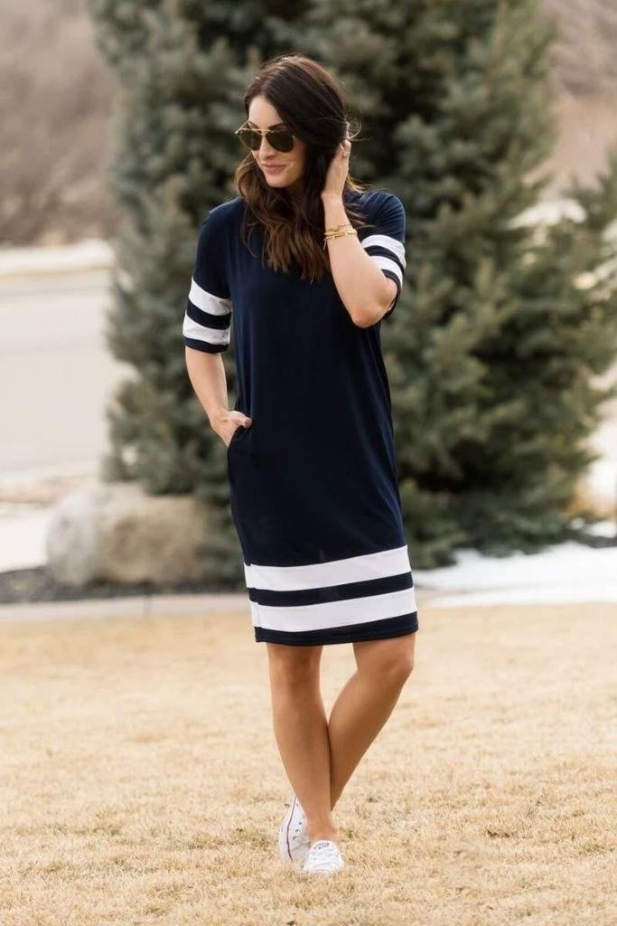 Brigitte Brianna Varsity Dress by SexyModest Boutique