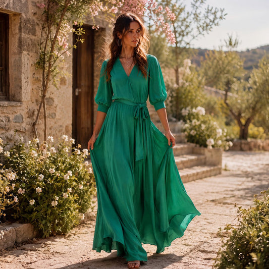 Brigitte Brianna Wrap Maxi Dress
